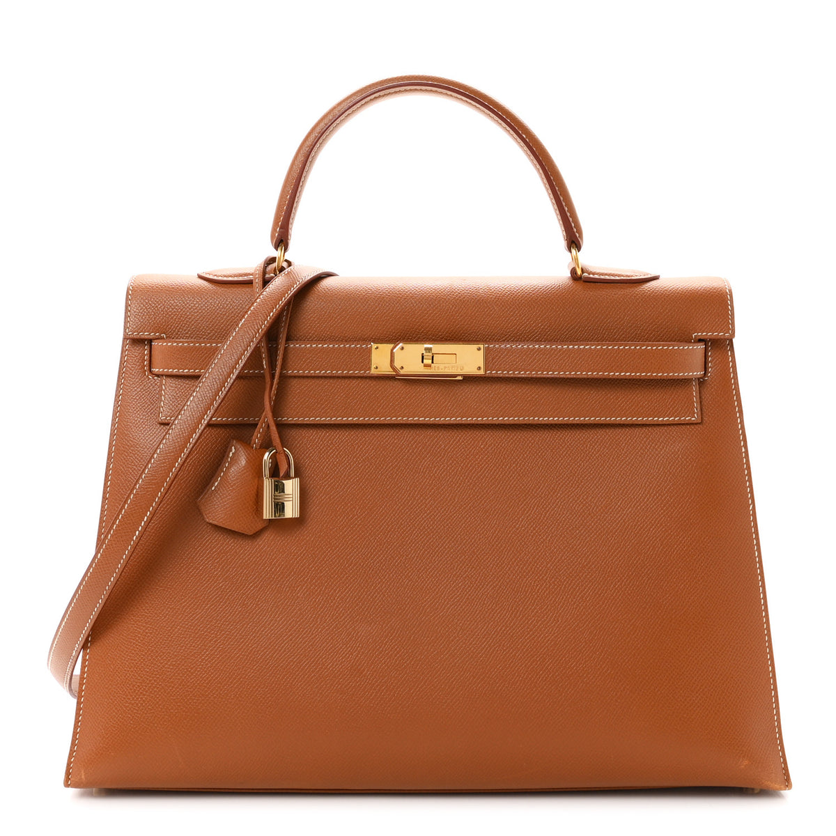 Hermes Courchevel Kelly Sellier 35 Gold 1 of 11