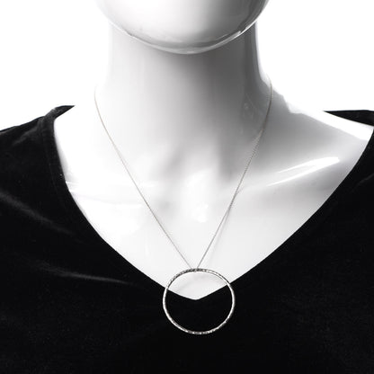 Tiffany Sterling Silver Paloma Picasso Hammered Circle Necklace 2 of 5
