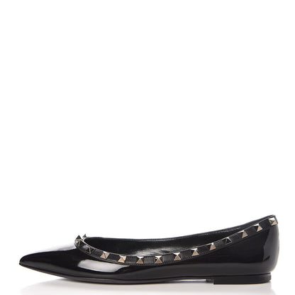 Valentino Garavani Patent Rockstud Ballerina Flats 39 Black 1 of 9