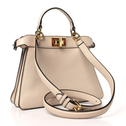 Fendi Vitello Seta Shiny Nappa Plexiglass Medium Peekaboo I SEE U Satchel Light Rose 3 of 10