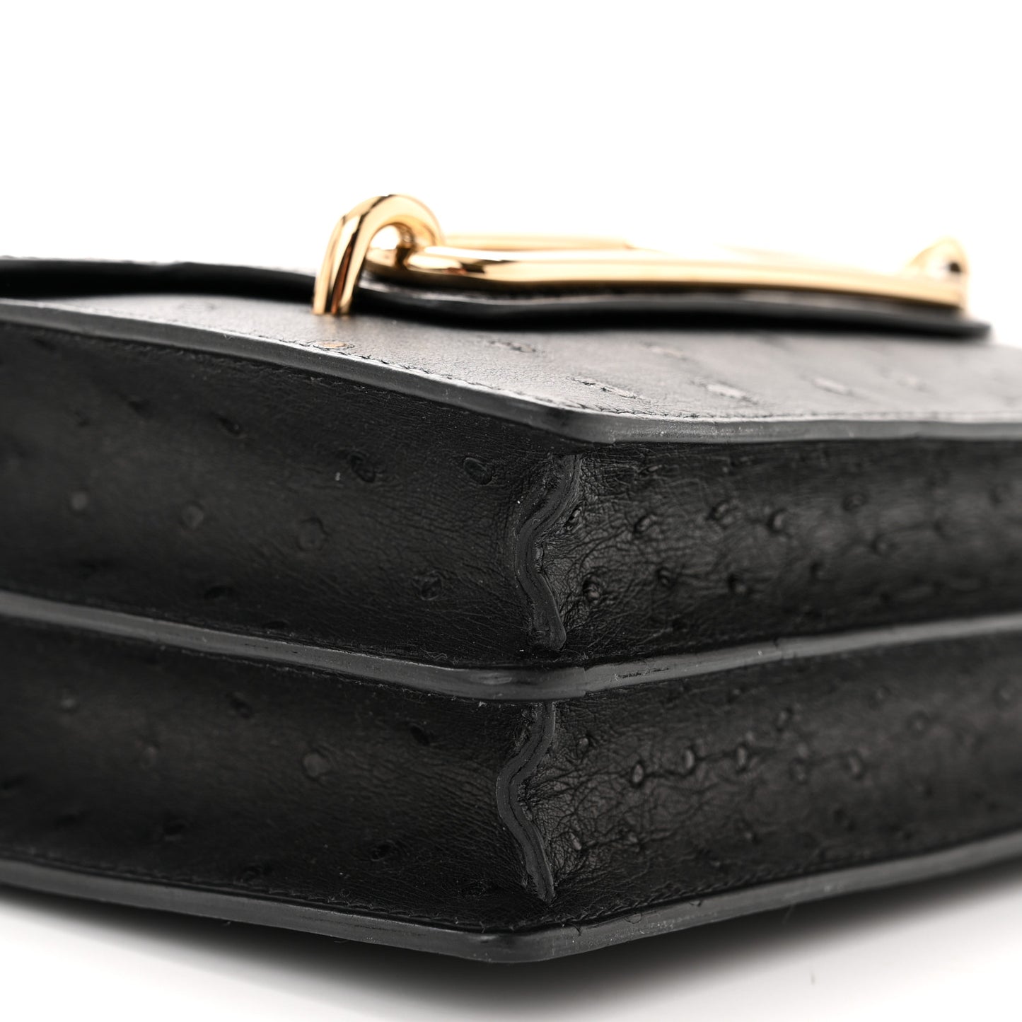 Ostrich Mini Sac Roulis Black