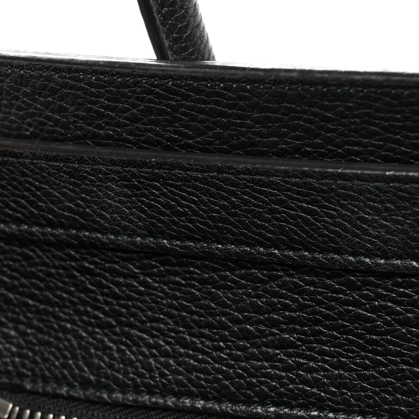 Drummed Calfskin Micro Luggage Black