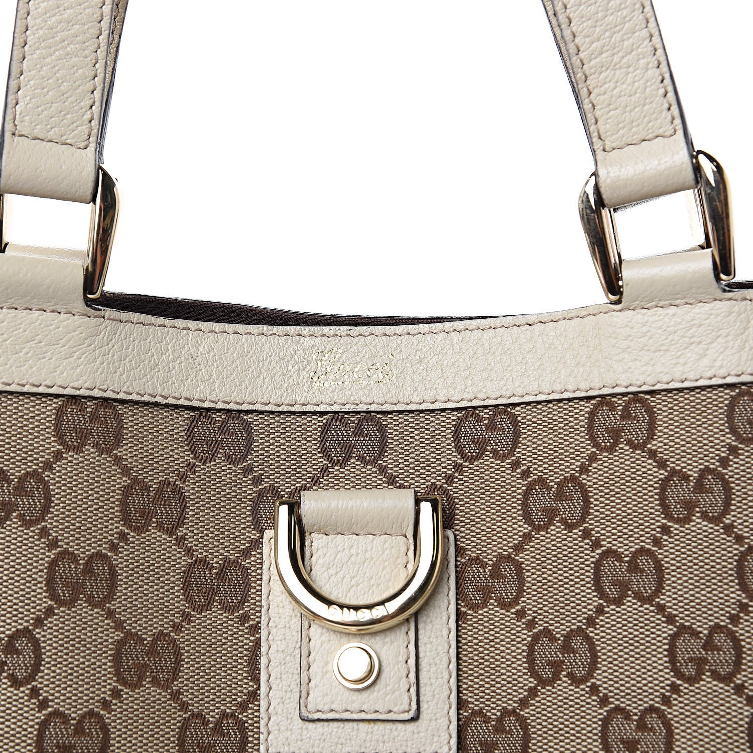 Gucci Monogram Large Abbey Tote Off White 11 of 12