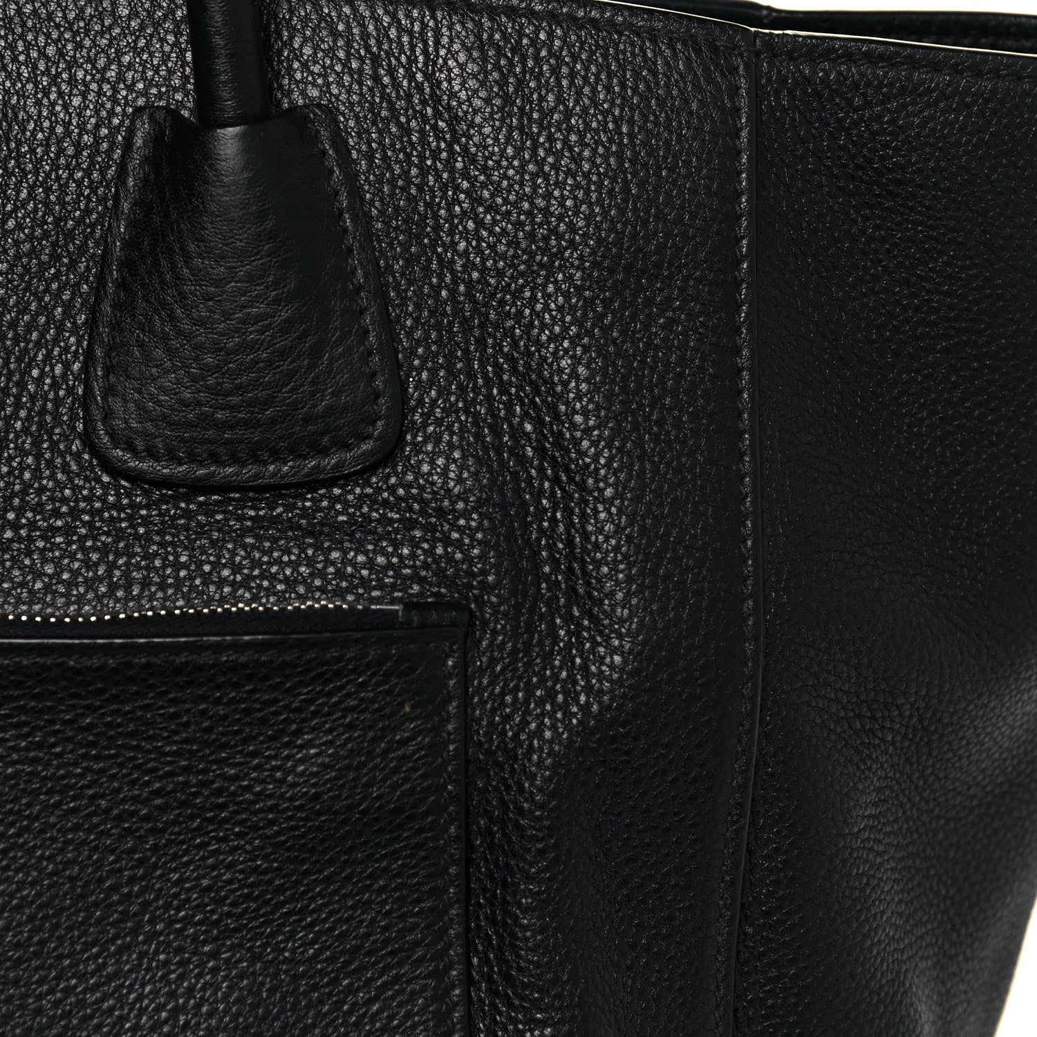 Prada Glace Calf Twin Pocket Tote Black 14 of 26