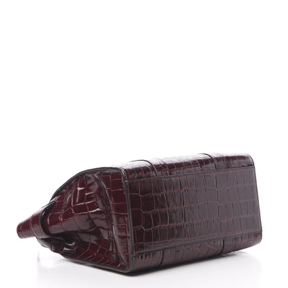 Mulberry Crocodile Embossed Calfskin Small Zipped Bayswater Oxblood 5 of 16