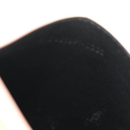 Saint Laurent Grain De Poudre Matelasse Chevron Monogram Credit Card Case Pale Pink 8 of 9