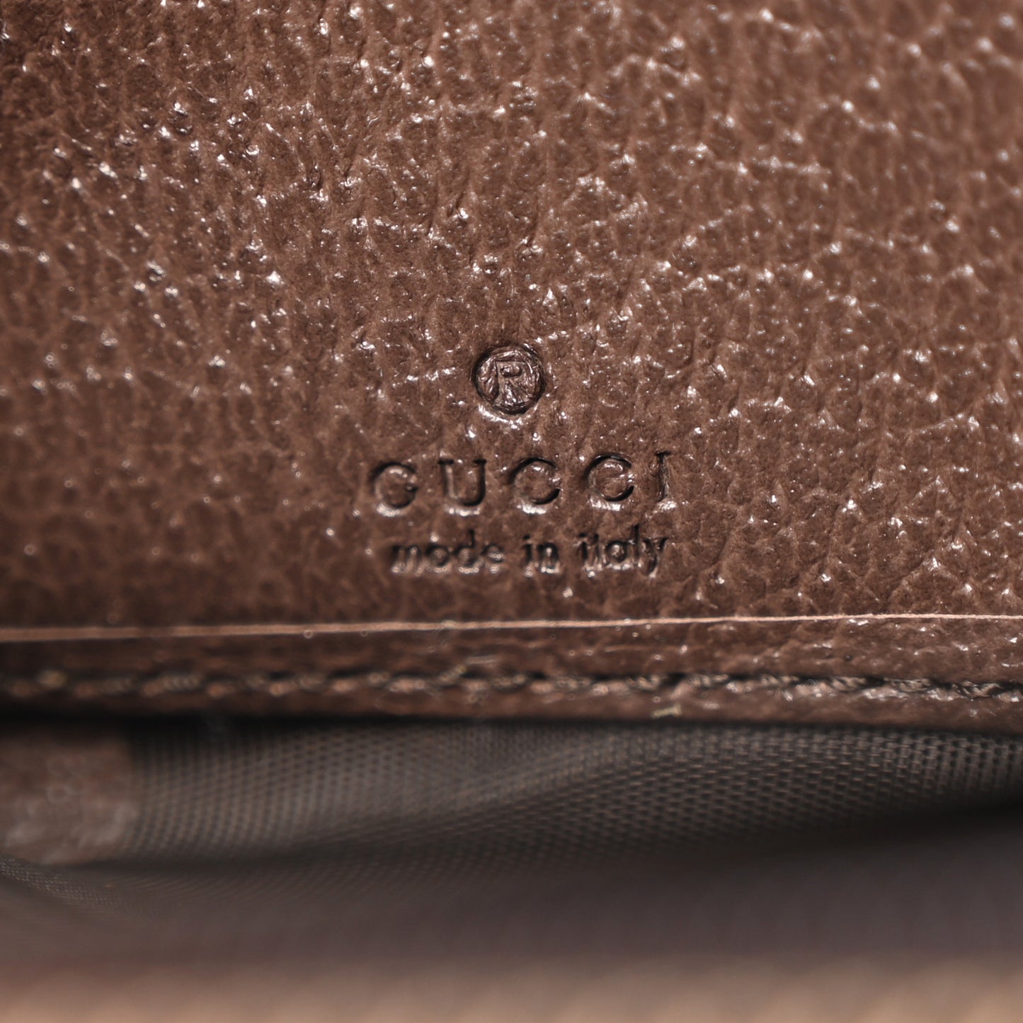 GG Supreme Monogram Web Ophidia Zip Around Wallet Brown