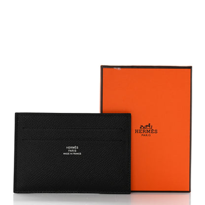 Hermes Epsom Citizen Twill Card Case Black 8 of 8