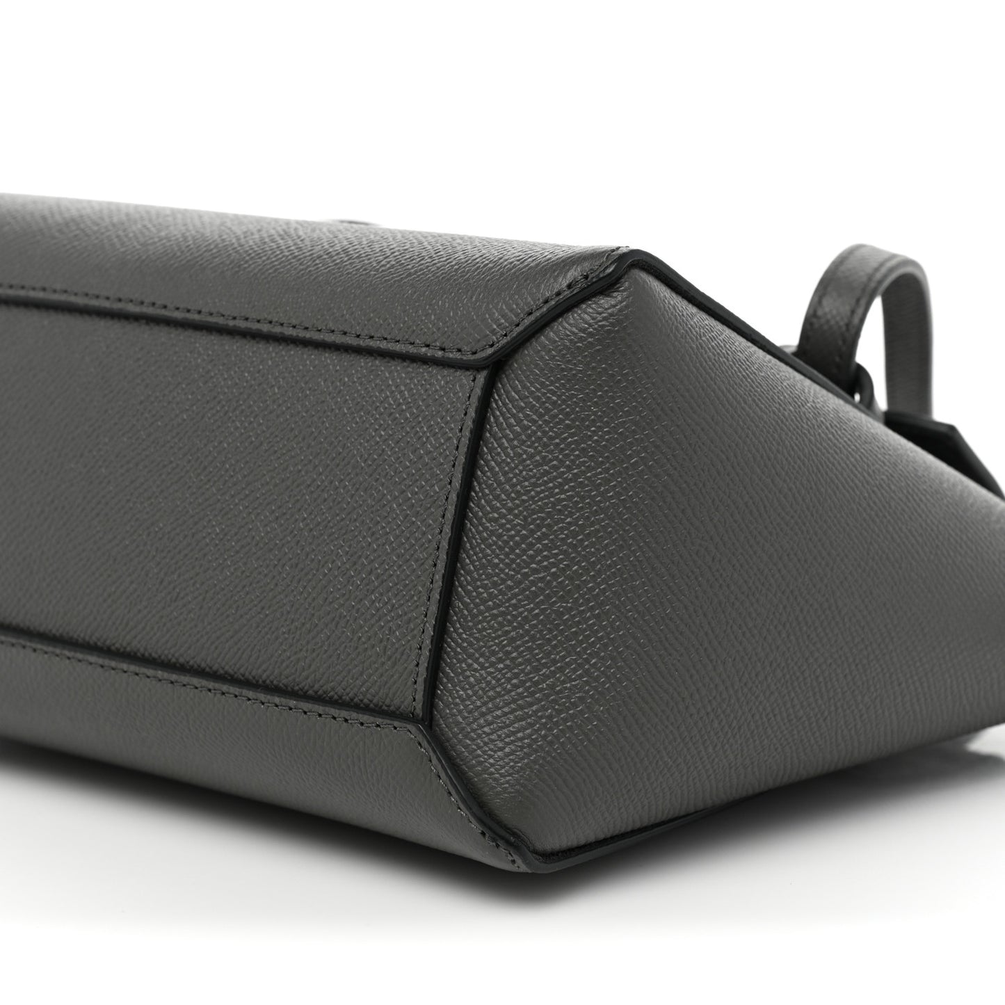 Grained Calfskin Nano Belt Bag Grey