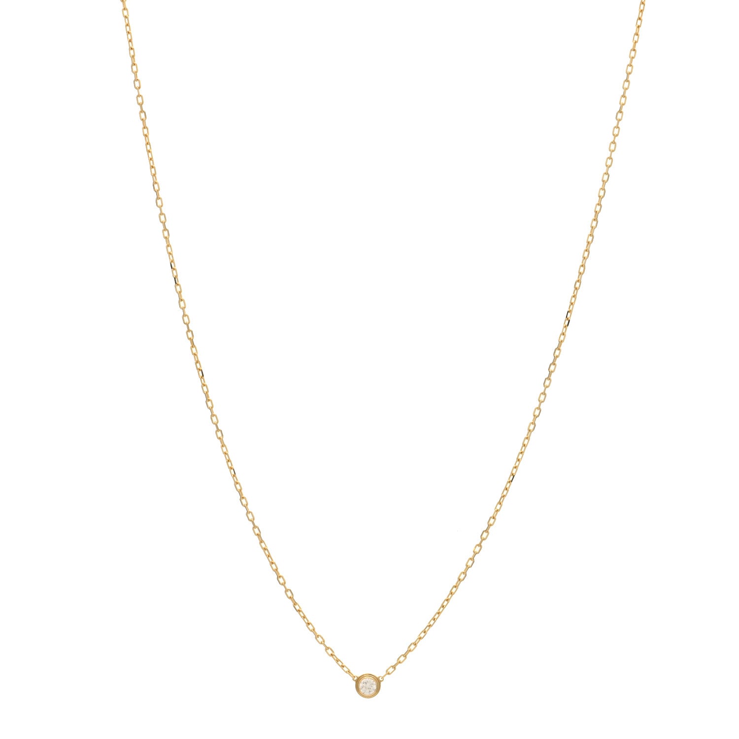 Cartier 18K Yellow Gold Diamond SM D'Amour Pendant Necklace 1 of 4