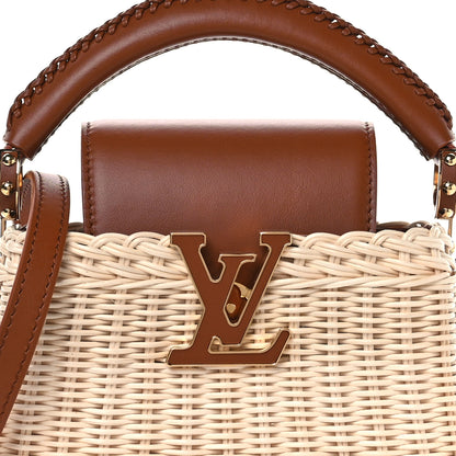 Louis Vuitton Rattan Calfskin Capucines Mini Brown 7 of 10