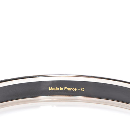 Hermes Enamel Printed Narrow Caleche Bracelet 65 Black 5 of 5