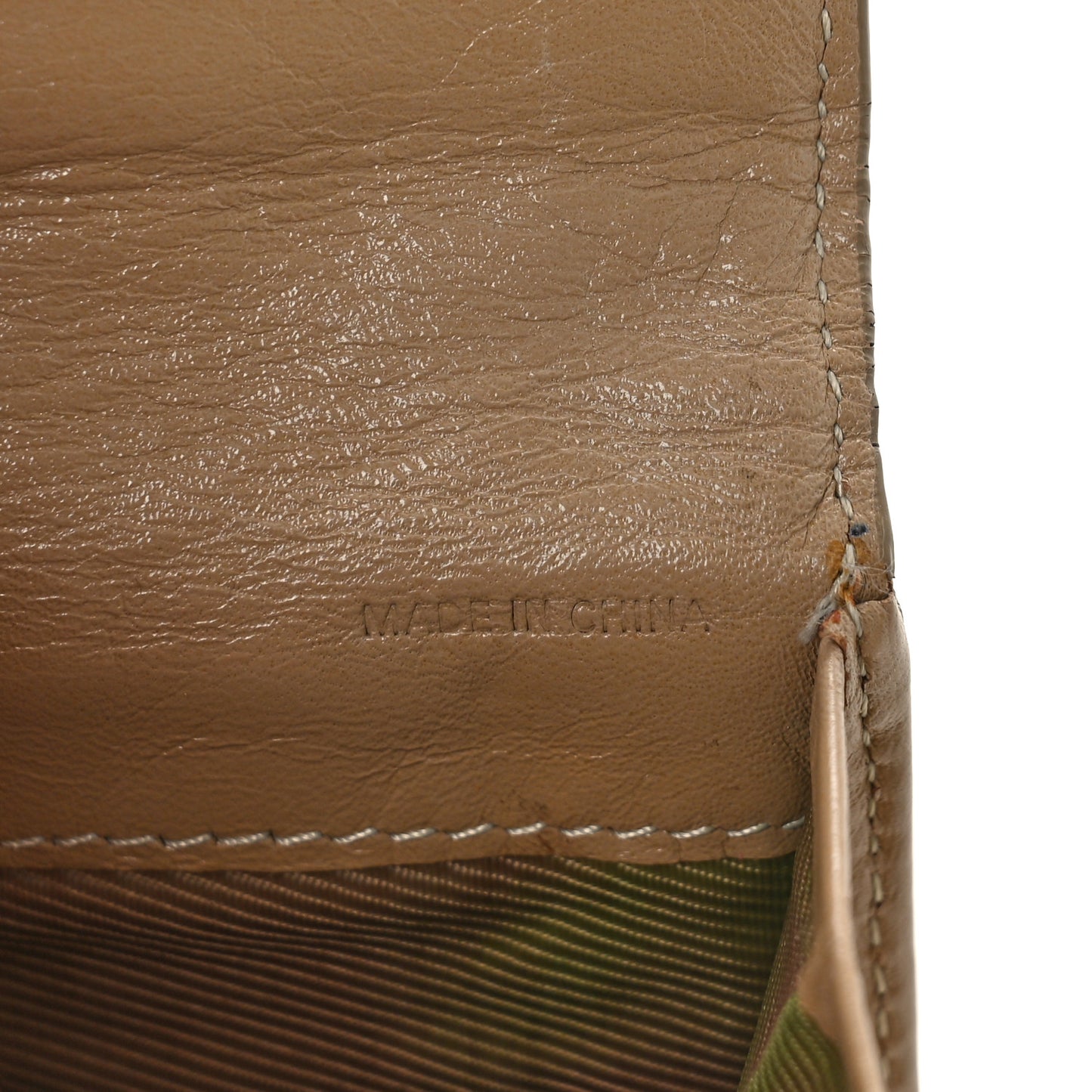 Calfskin Quilted Continental Wallet Beige