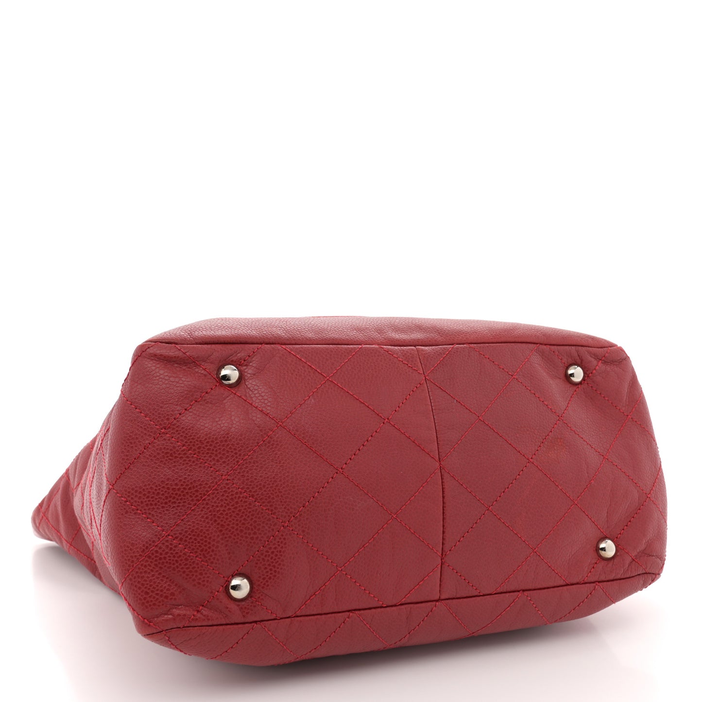 Soft Caviar Large Timeless CC Shoulder Bag Red