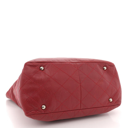 Chanel Soft Caviar Large Timeless CC Shoulder Bag Red 4 of 13