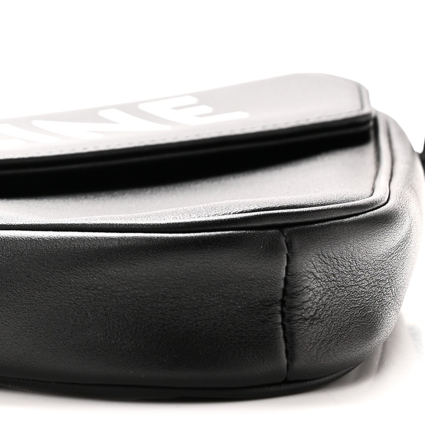 Smooth Calfskin Triangle Crossbody Bag Black