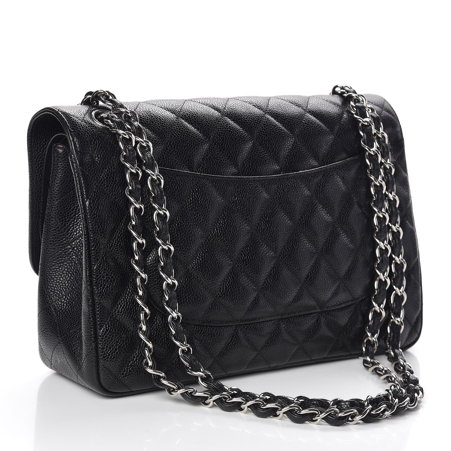 Chanel Caviar Quilted Jumbo Double Flap Black 3 of 10