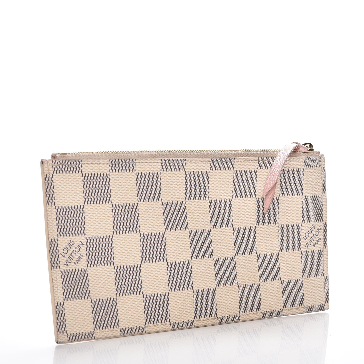 Louis Vuitton Damier Azur Felicie Chain Wallet Zippered Insert Rose Ballerine 3 of 6
