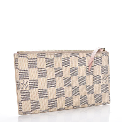 Louis Vuitton Damier Azur Felicie Chain Wallet Zippered Insert Rose Ballerine 3 of 6