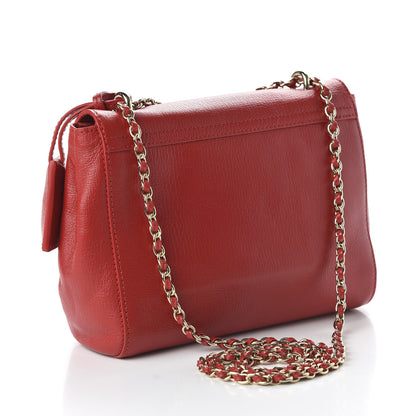 Mulberry Glossy Goatskin Small Lily Flap Red 3 of 9