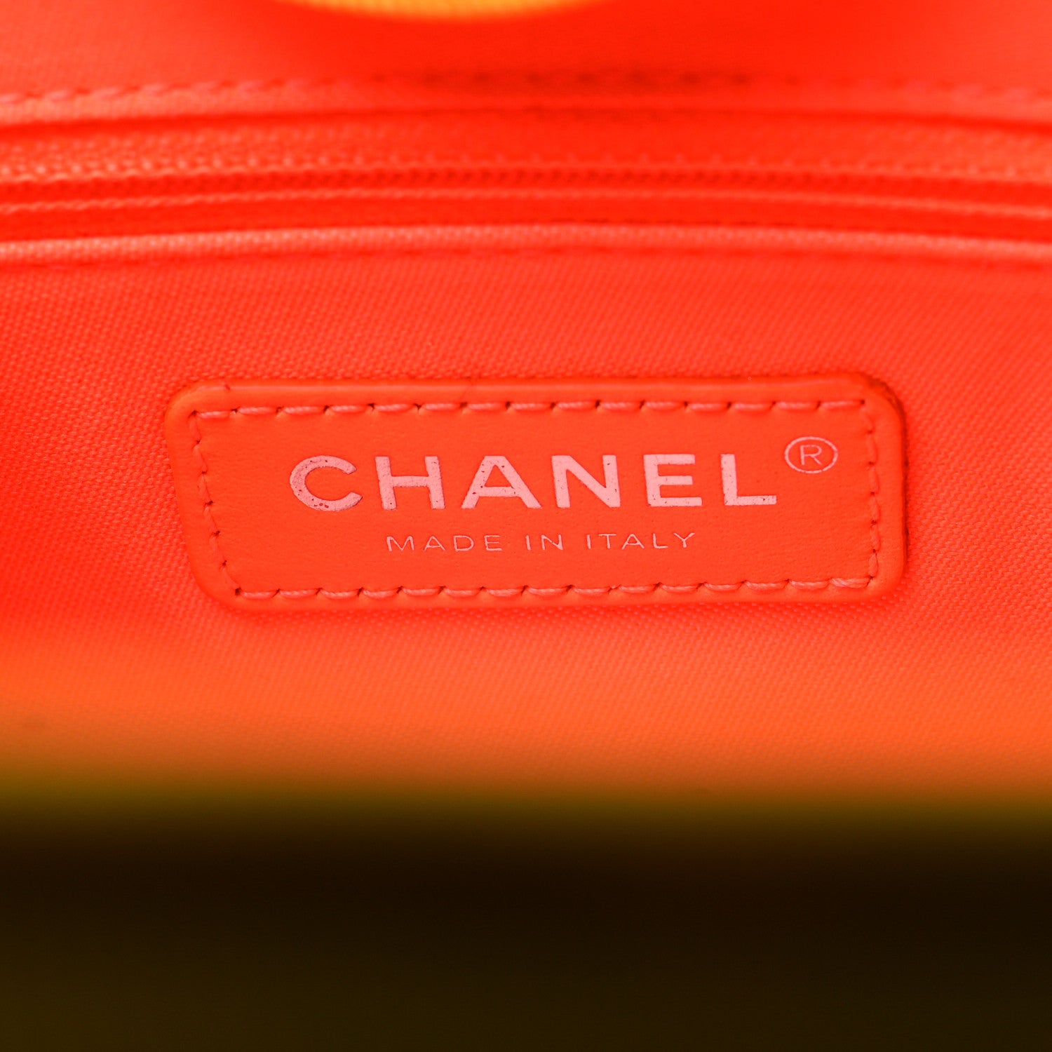 Chanel Mixed Fibers Small Deauville Tote Yellow Orange 6 of 10