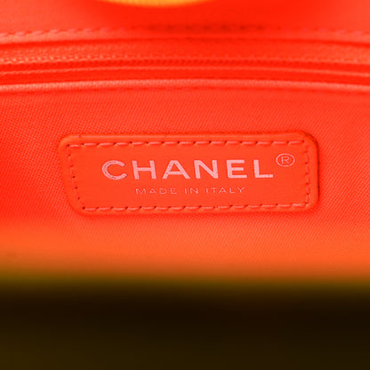 Chanel Mixed Fibers Small Deauville Tote Yellow Orange 6 of 10