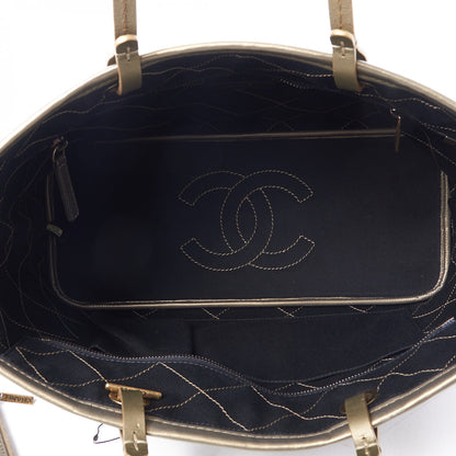 Chanel Grained Calfskin Large Shopping Fever Tote Gold 7 of 9