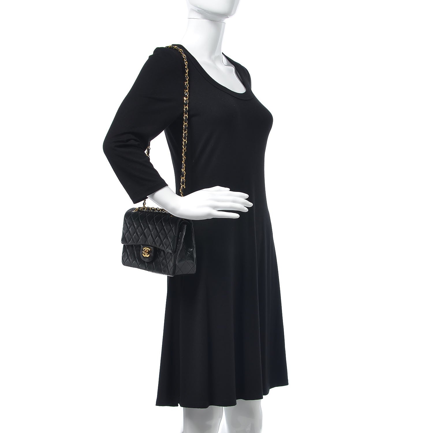Chanel Lambskin Quilted Small Double Flap Black 2 of 10