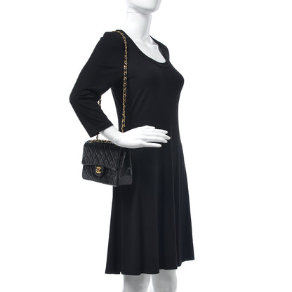 Chanel Lambskin Quilted Small Double Flap Black 2 of 10