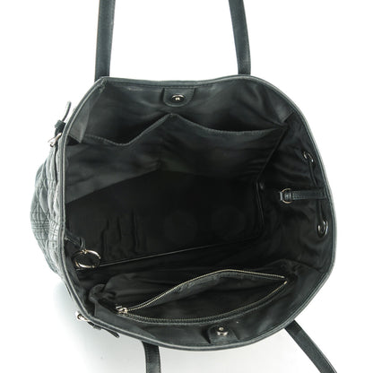 Christian Dior Coated Canvas Cannage Medium Panarea Tote Black 6 of 8