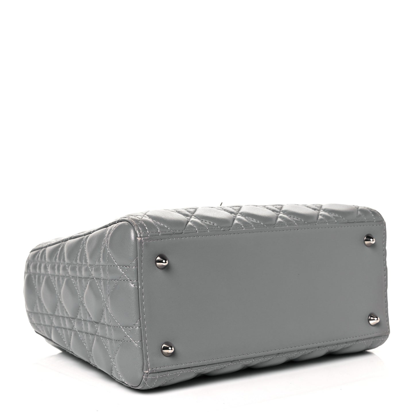 Lambskin Cannage Medium Lady Dior Grey
