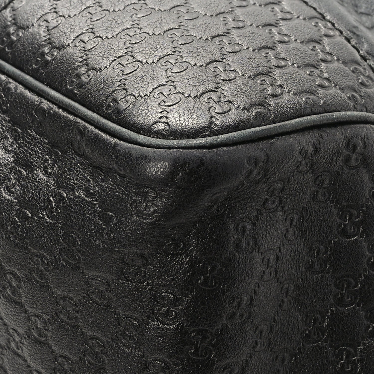 Gucci Guccissima Medium Bree Zippered Tote Black 9 of 13