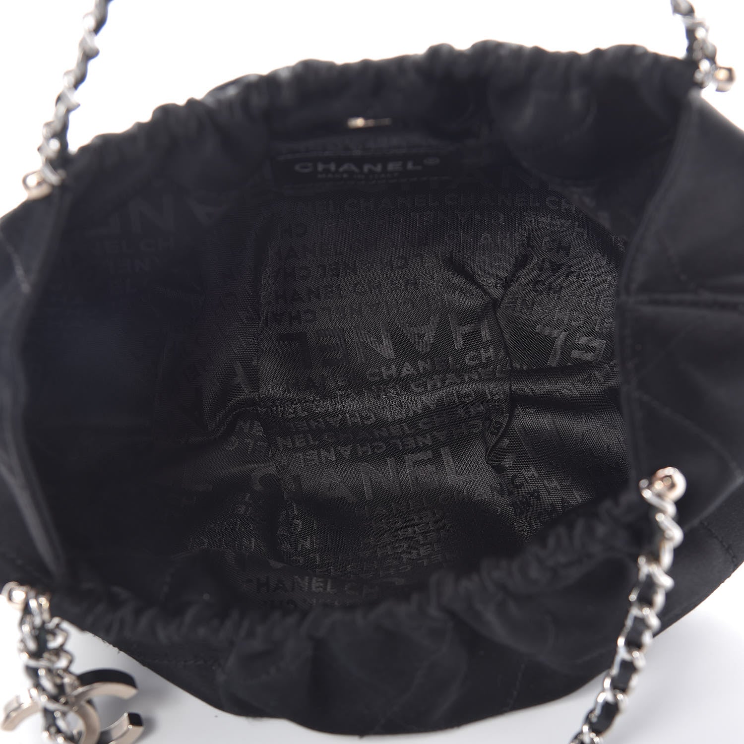 Chanel Satin Frame Top CC Small Evening Bag Black 5 of 10