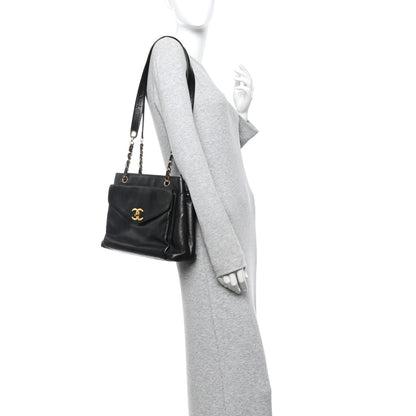 Chanel Lambskin Flap Shoulder Bag Black 2 of 14