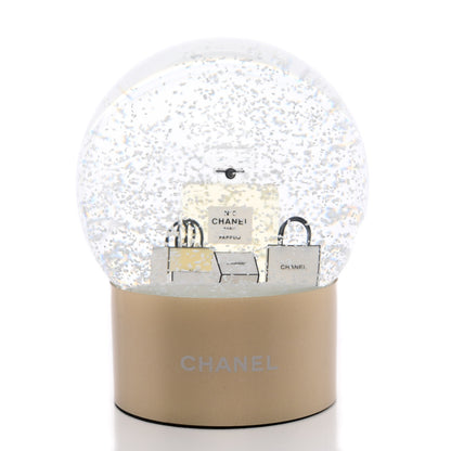 Chanel Glass N°5 Perfume Bottle Snow Globe Gold 3 of 8