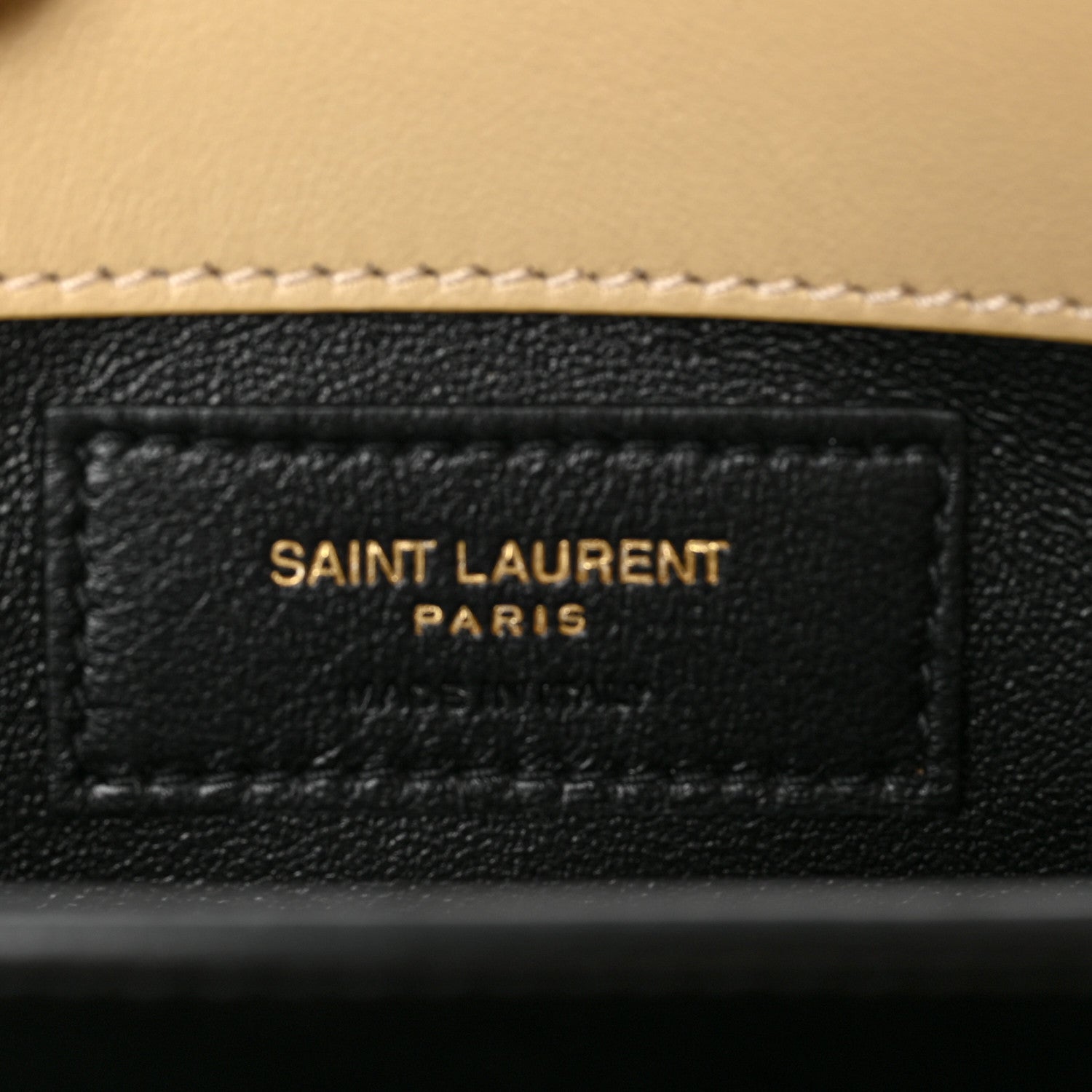 Saint Laurent Shearling Quilted Le Maillon Square Crossbody Bag Natural 6 of 8