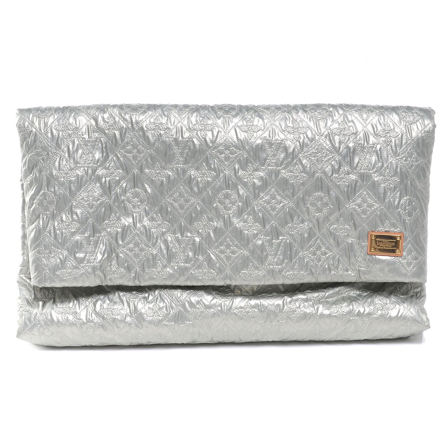 Jacquard Quilted Monogram Limelight Clutch GM Perle