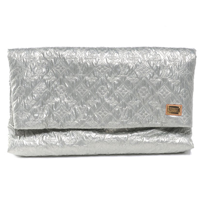 Louis Vuitton Jacquard Quilted Monogram Limelight Clutch GM Perle 1 of 7