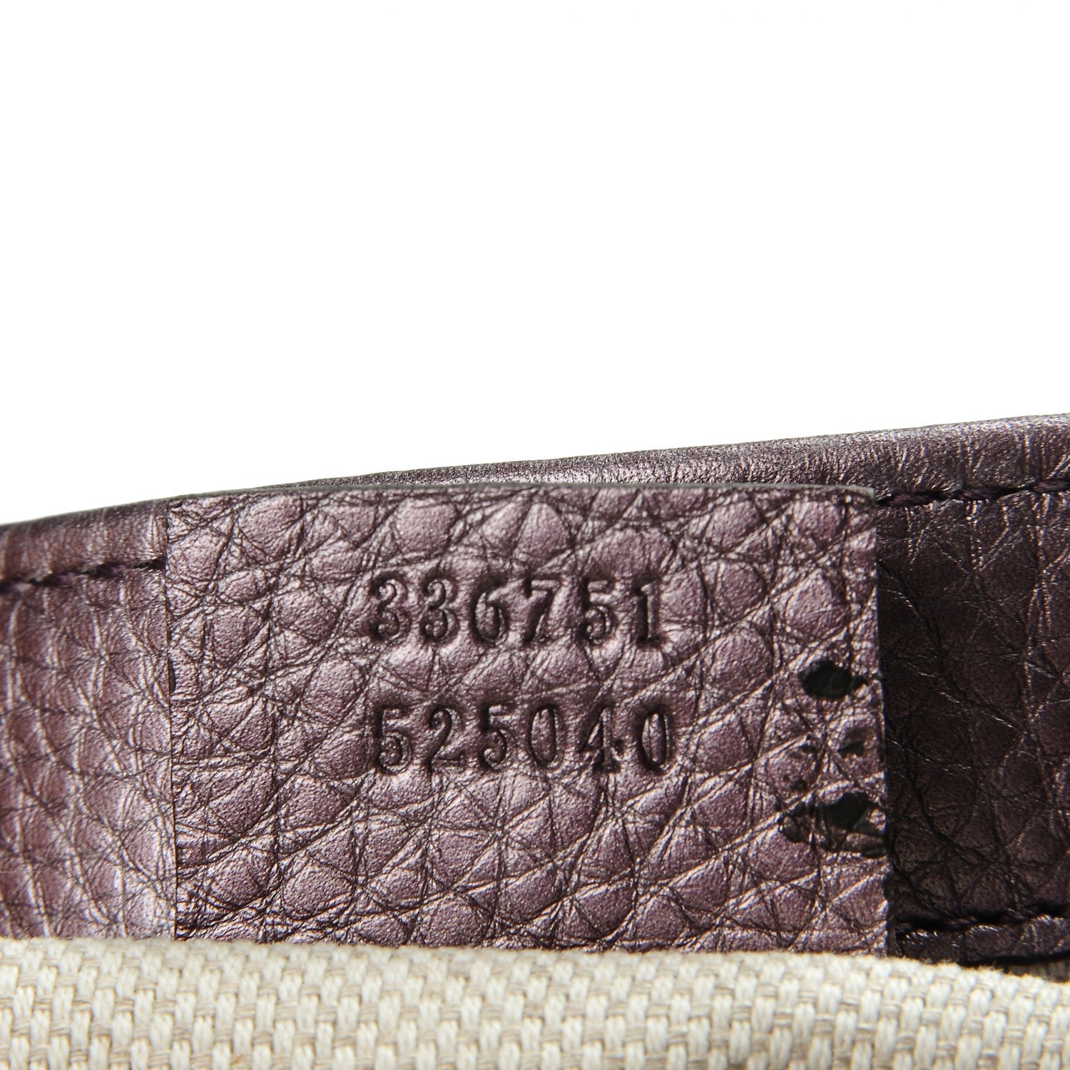 Gucci Metallic Pebbled Calfskin Small Soho Shoulder Bag Purple 7 of 21
