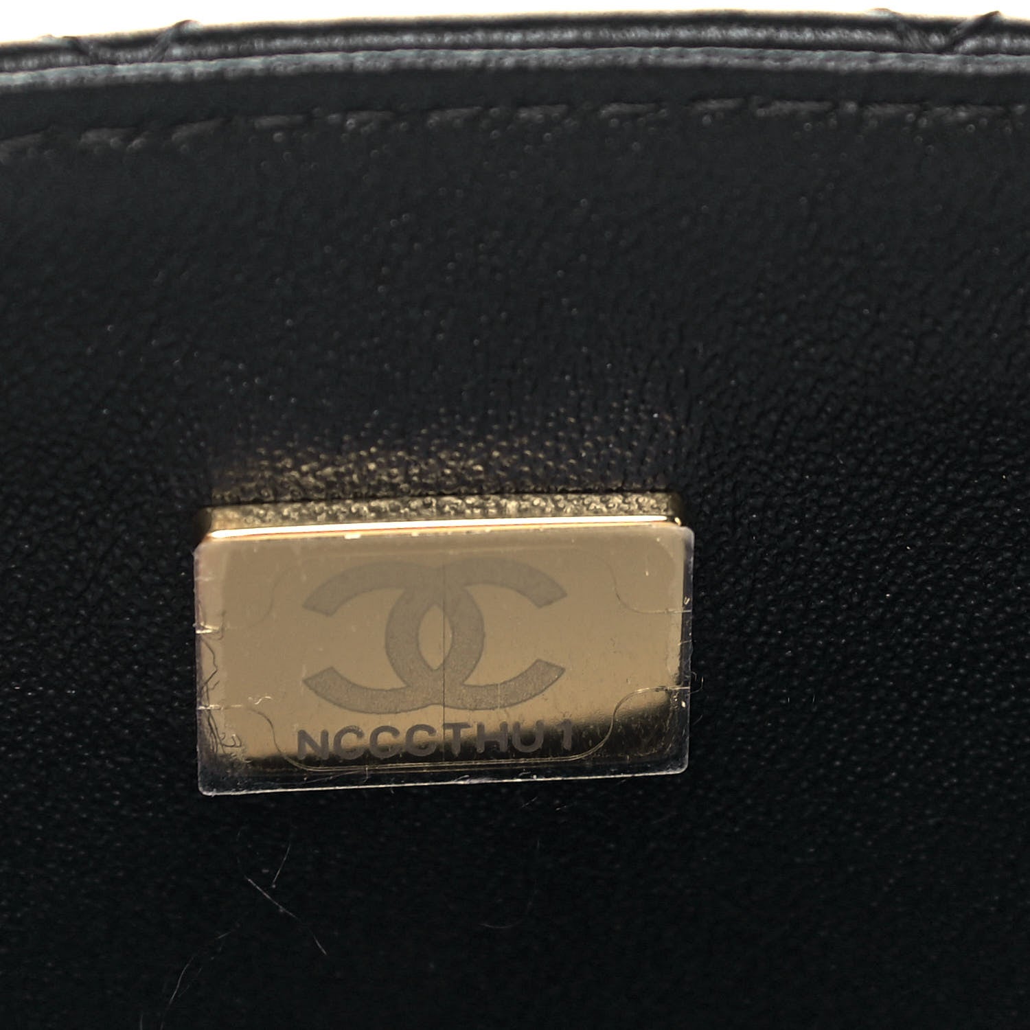 Chanel Lambskin Quilted Mini Top Handle Rectangular Flap Black 6 of 8