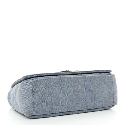 Christian Dior Denim Macrocannage Medium Caro Bag Blue 4 of 11