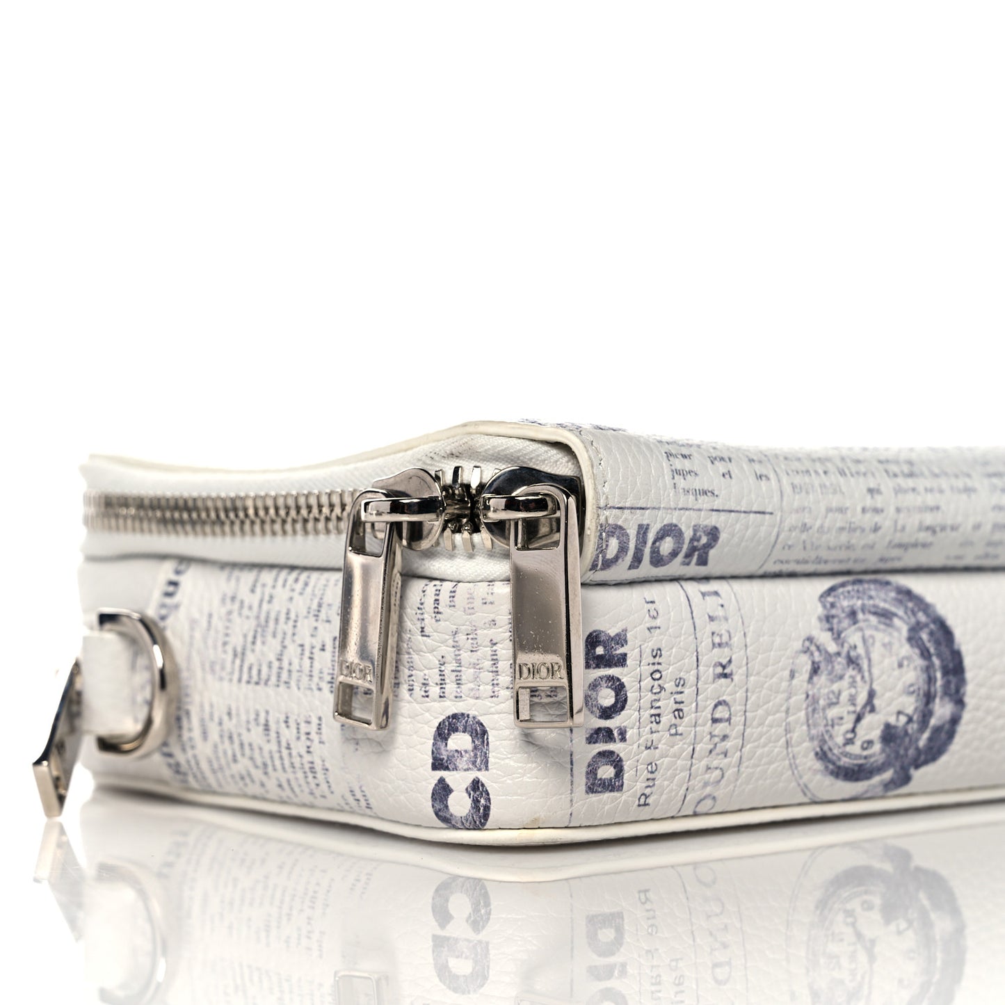 X DANIEL ARSHAM Grained Calfskin Newspaper Messenger White