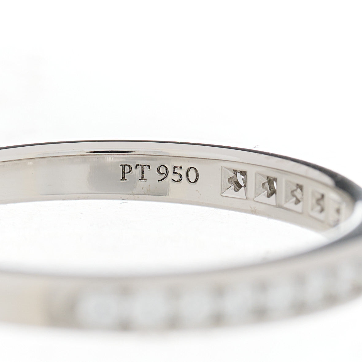 Platinum Diamond .17ctw 2mm Half Circle Wedding Band Ring 50 5.5