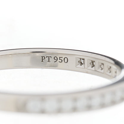 Tiffany Platinum Diamond .17ctw 2mm Half Circle Wedding Band Ring 50 5.5 3 of 4
