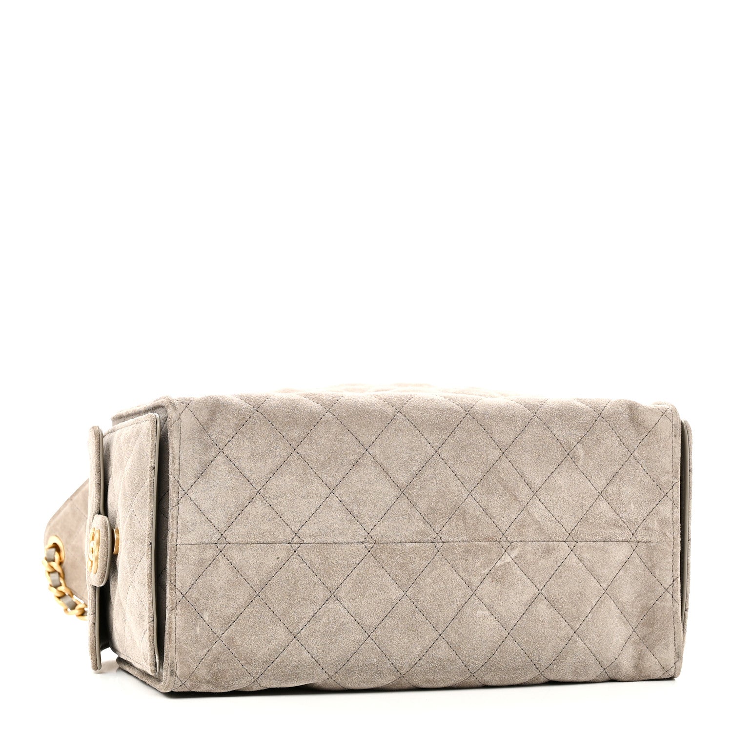 Chanel Suede Quilted Medium Chanel 25 Handbag Grey 4 of 11