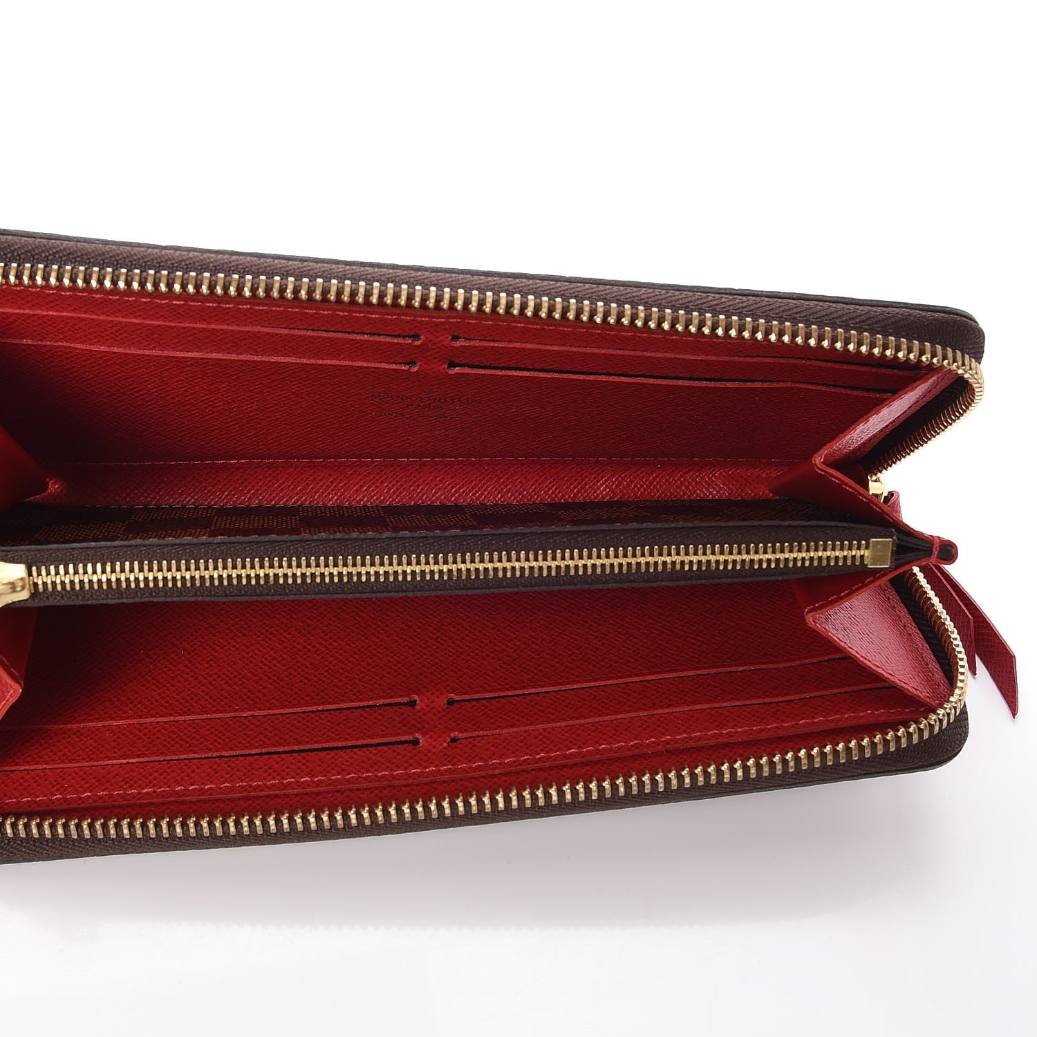 Louis Vuitton Damier Ebene Clemence Wallet Cherry 5 of 7