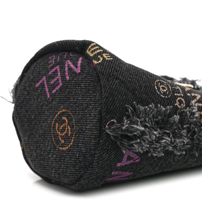 Chanel Denim Quilted Mood Mini Bucket With Chain Black Multicolor 10 of 10