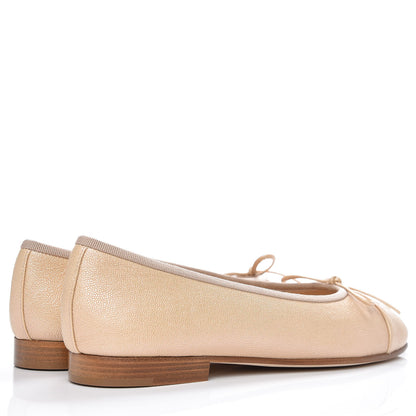 Chanel Iridescent Caviar Ballerina Flats 35 Beige 4 of 9