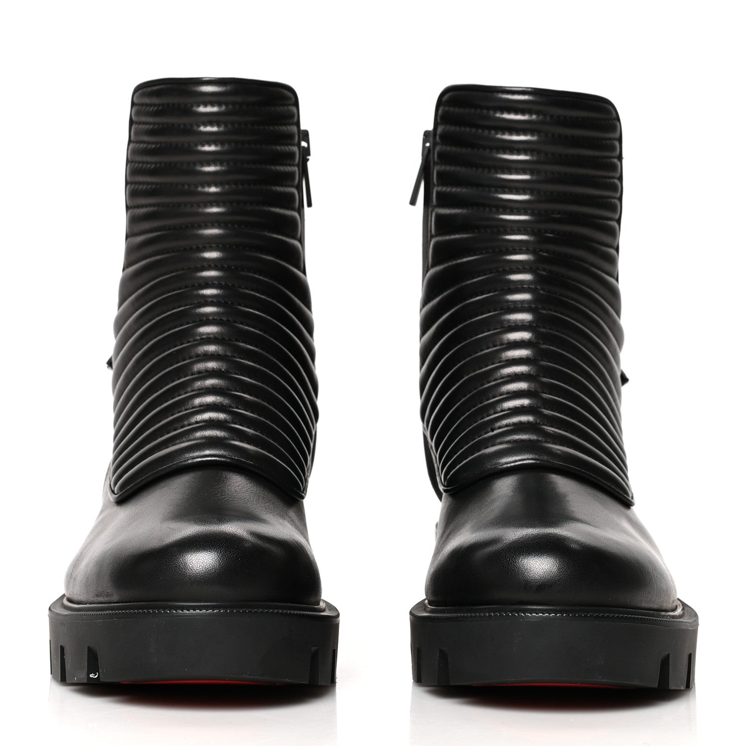 Christian Louboutin Calfskin Maddic Max Flat Boots 37 Black 2 of 9