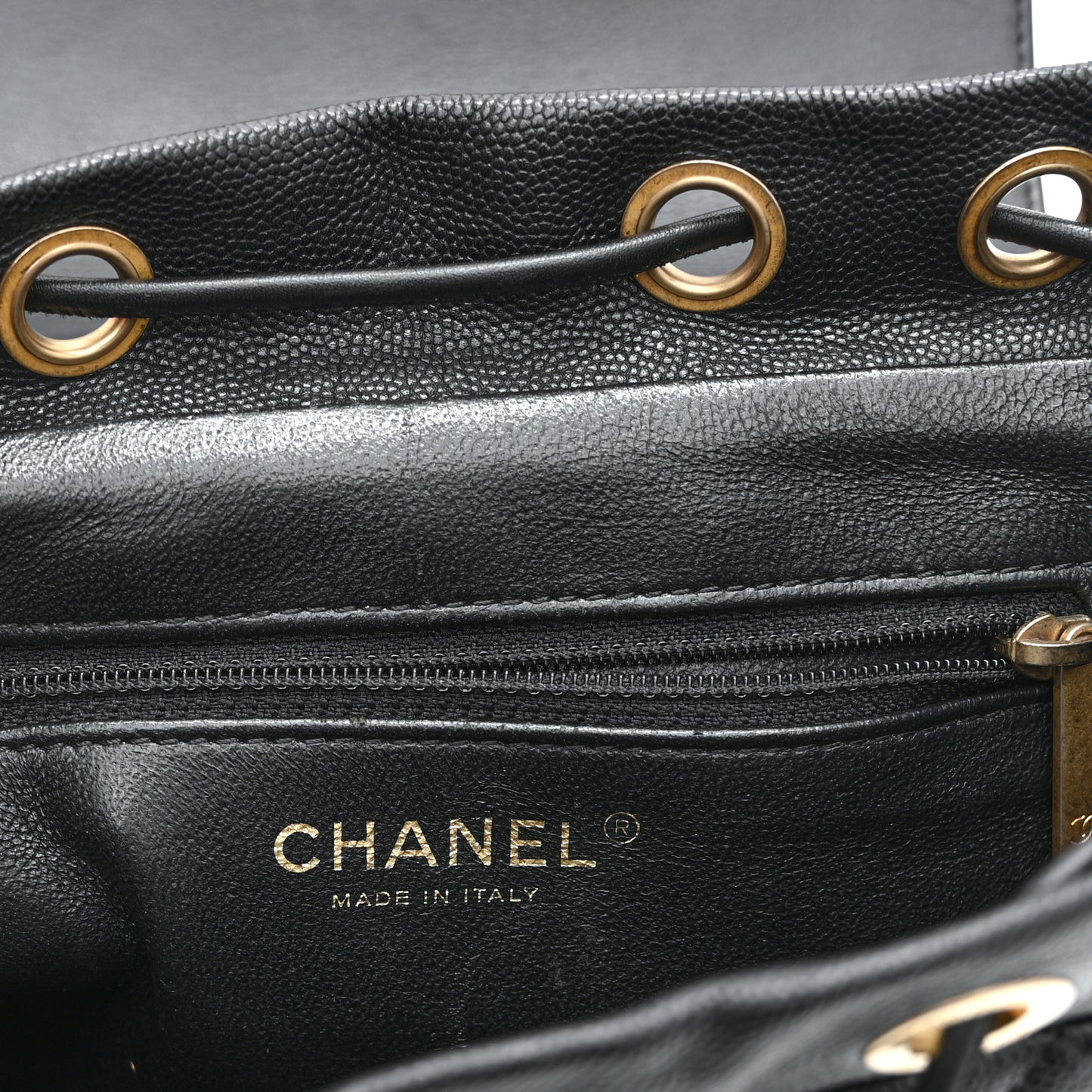 Caviar Quilted Small Filigree Backpack Black